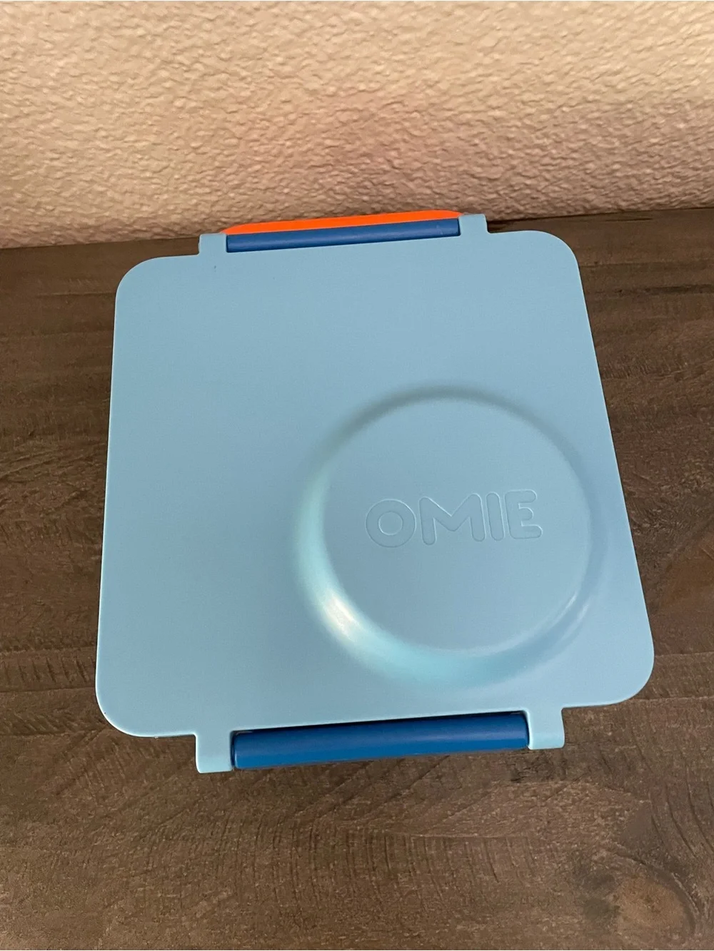 Omie Blue Meal Box with Orange Accents - Durable Food Storage